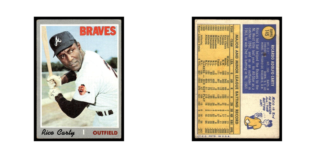 1970 Topps (Damaged) Rico Carty Braves #145