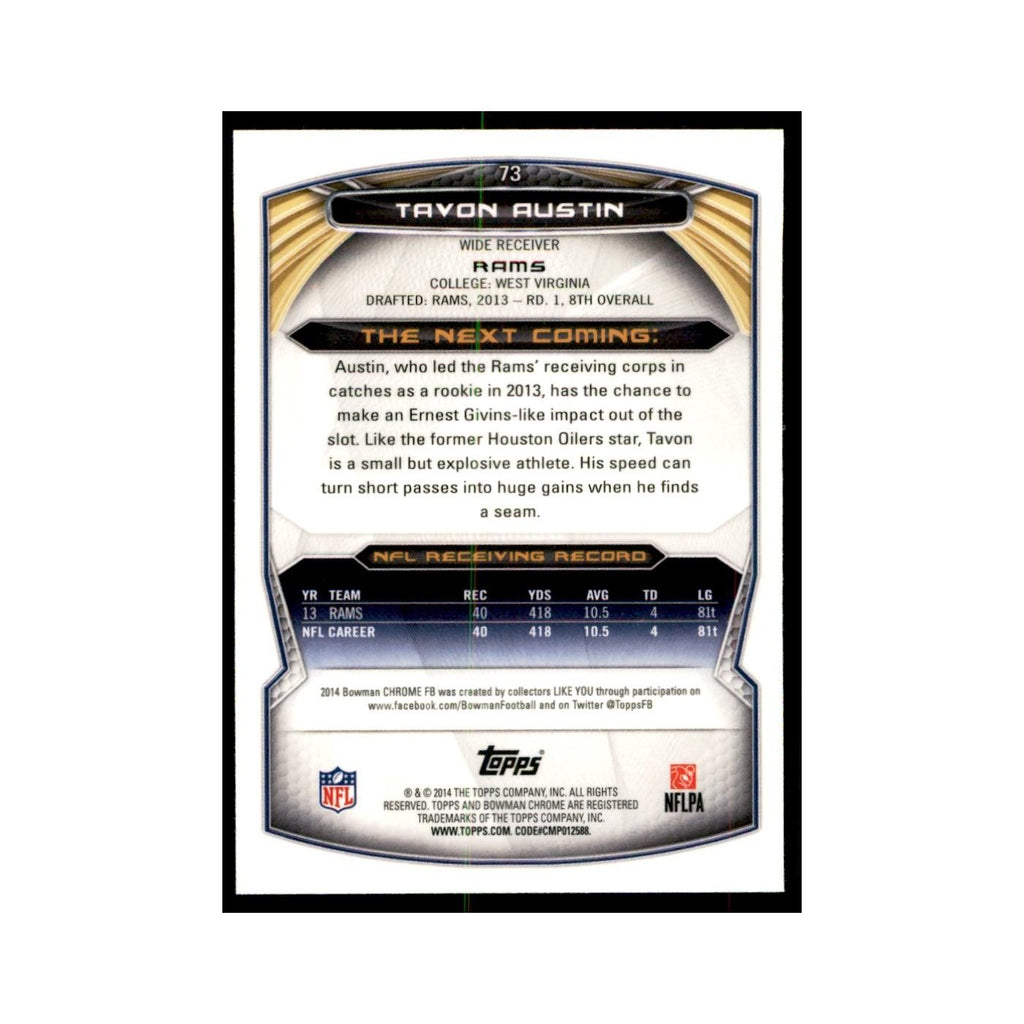 2014 Bowman Chrome Tavon Austin Football Cards #73