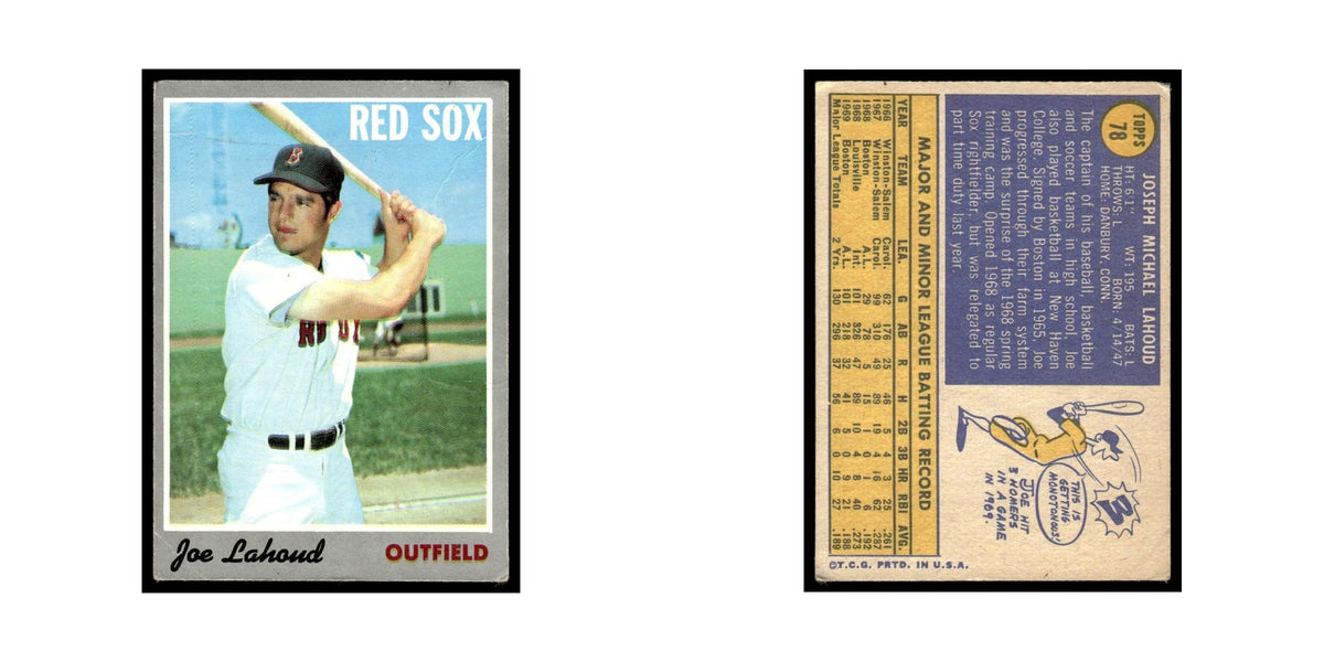 1970 Topps (Damaged) Joe Lahoud Red Sox #78