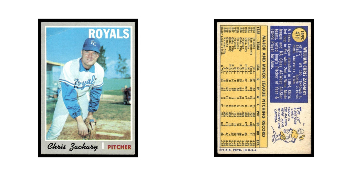 1970 Topps (Damaged) Chris Zachary Royals #471