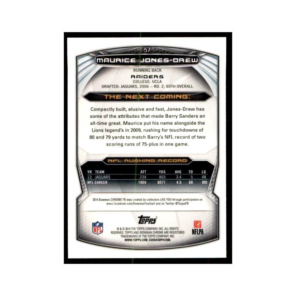 2014 Bowman Chrome Maurice Jones-Drew Football Cards #57