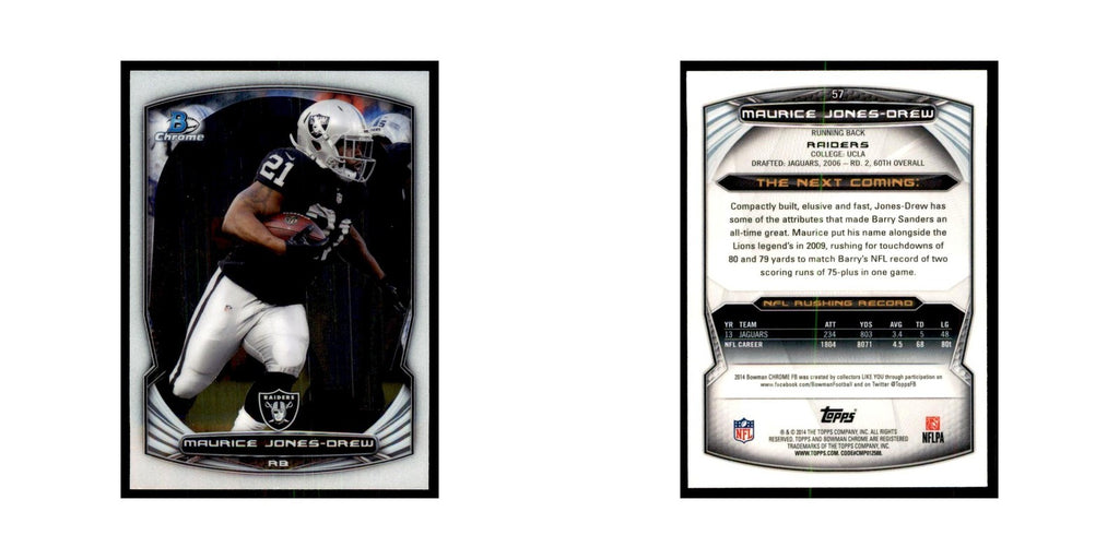 2014 Bowman Chrome Maurice Jones-Drew Football Cards #57