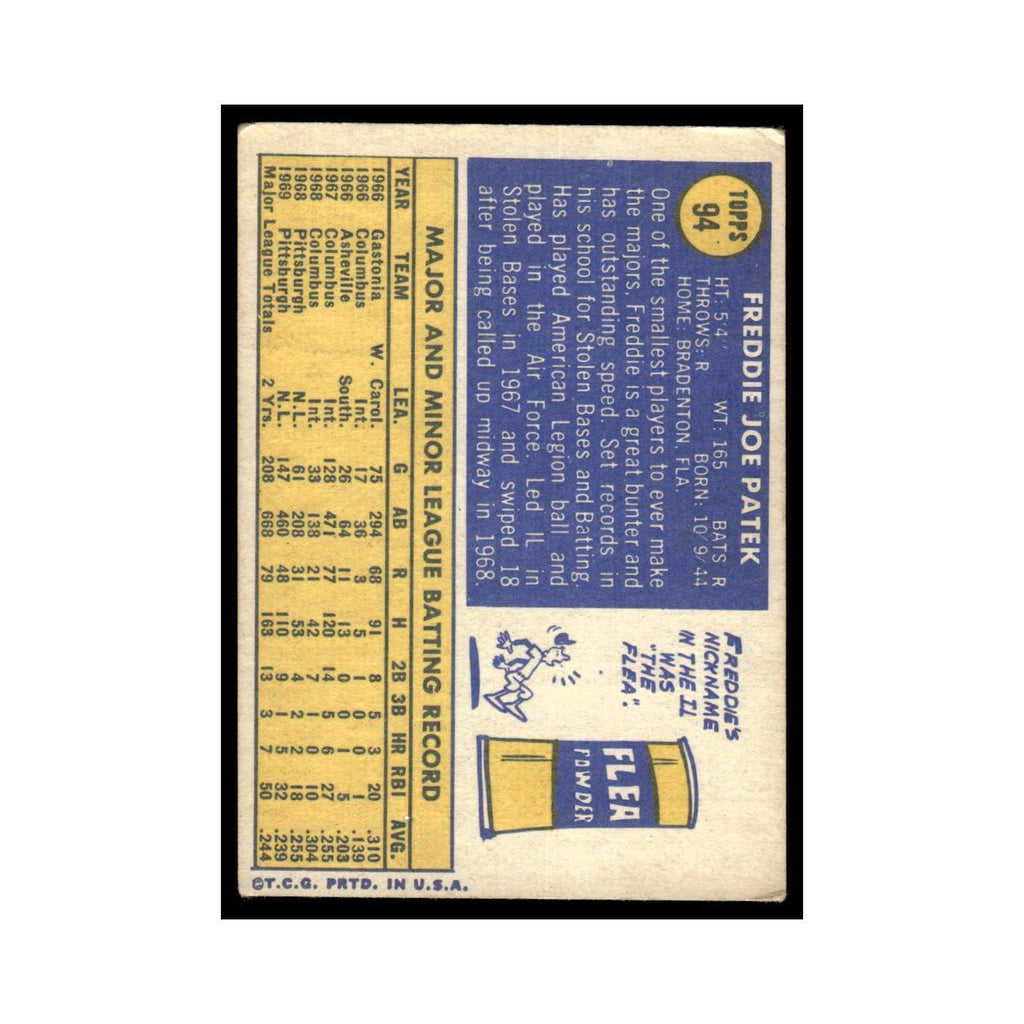 1970 Topps (Damaged) Fred Patek Pirates #94