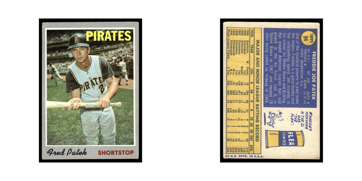 1970 Topps (Damaged) Fred Patek Pirates #94