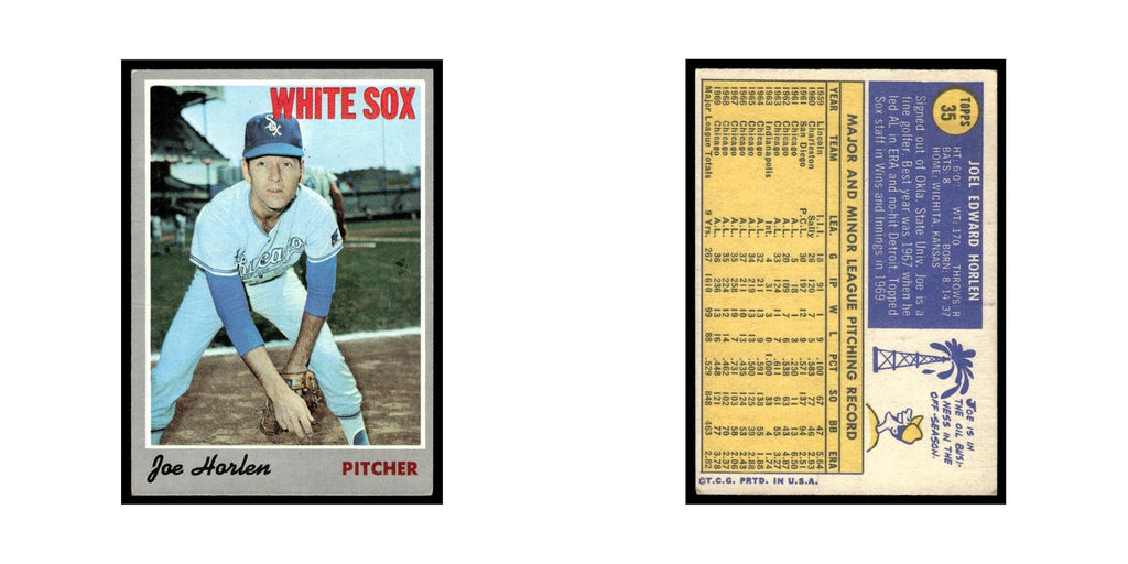 1970 Topps (Damaged) Joe Horlen White Sox #35