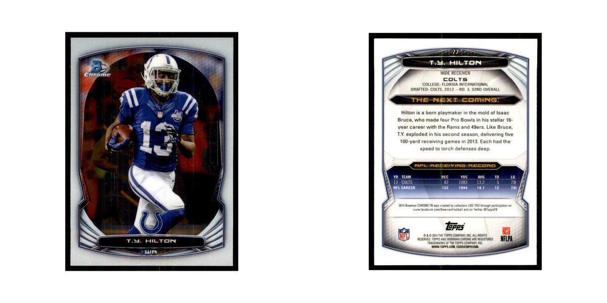 2014 Bowman Chrome T.Y. Hilton Football Cards #77