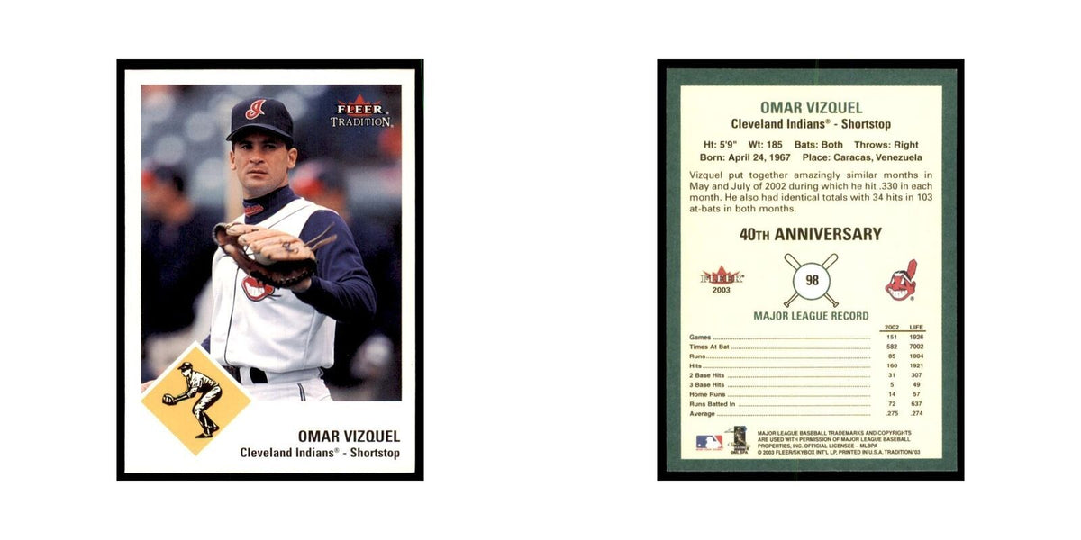2003 Fleer Tradition Omar Vizquel Baseball Cards #98