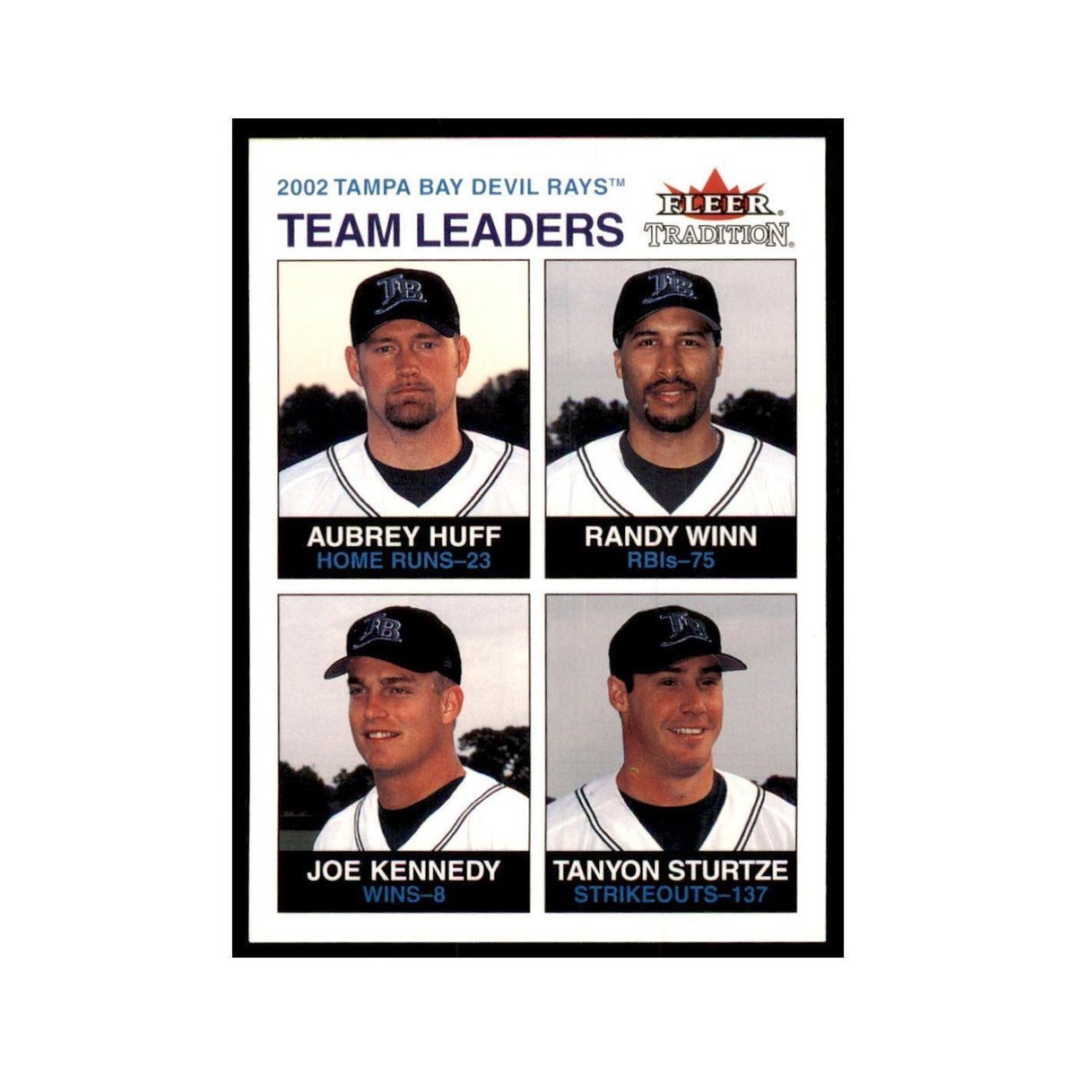 2003 Aubrey Huff/Randy Winn/Joe Kennedy/Tanyon Sturtze Baseball Cards