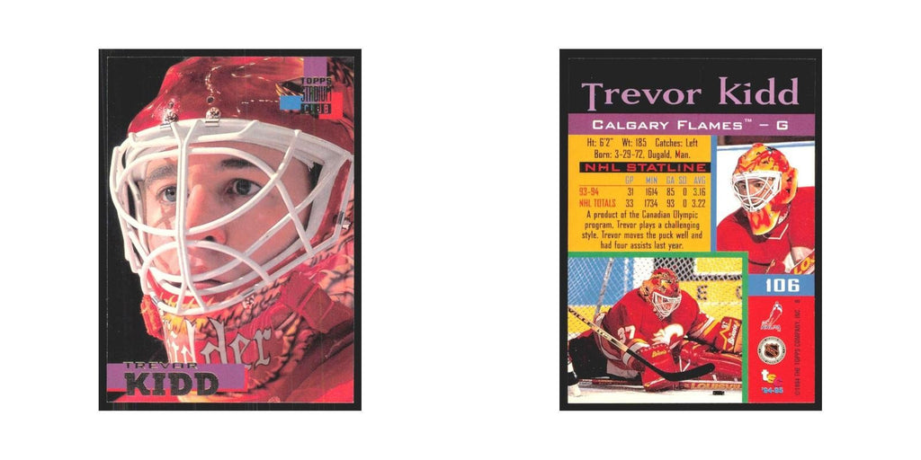 1994 Stadium Club Trevor Kidd Calgary Flames #106