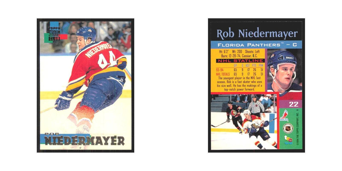 1994 Stadium Club Rob Niedermayer Florida Panthers #22