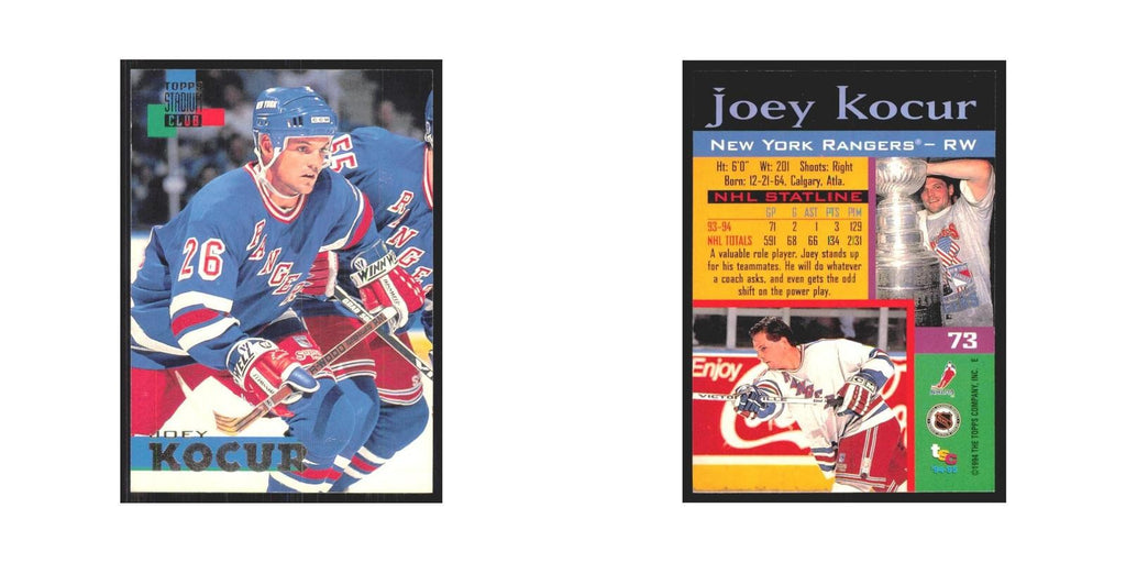 1994 Stadium Club Joey Locur New York Rangers #73