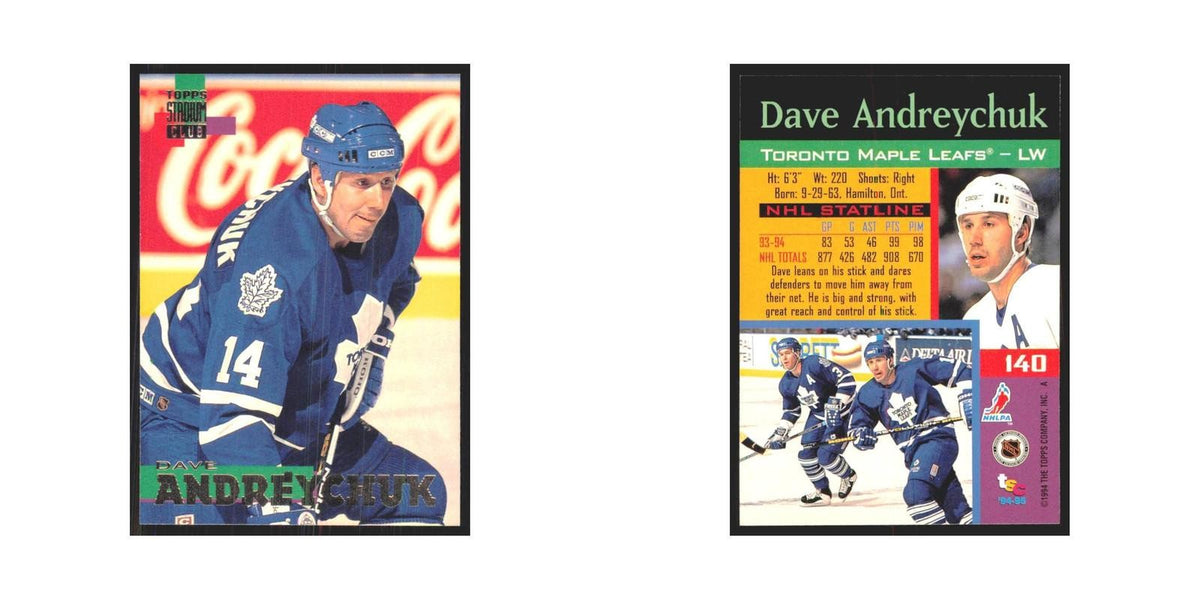 1994 Stadium Club Dave Andreychuk Toronto Maple Leafs #140