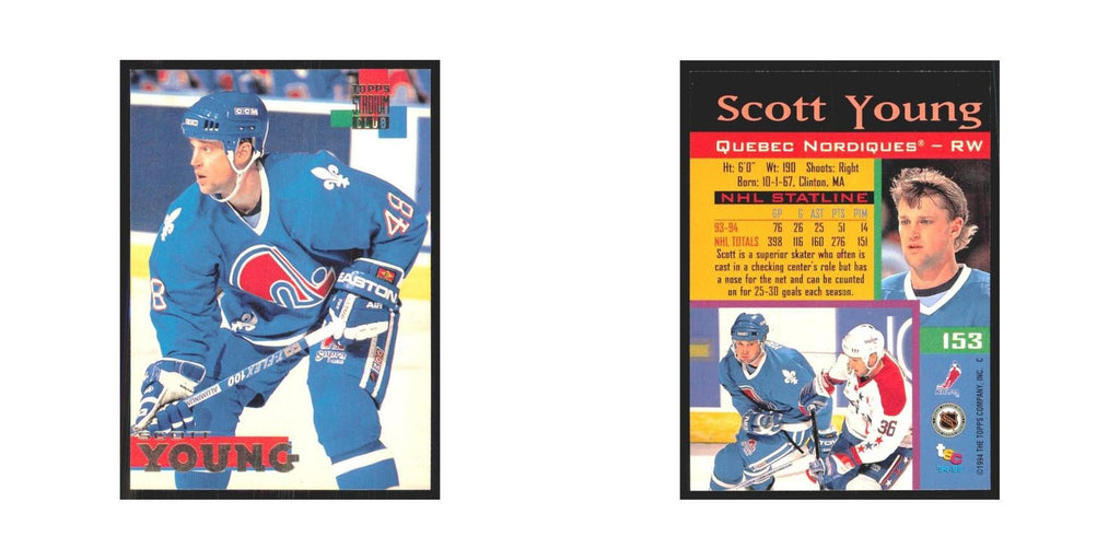 1994 Stadium Club Scott Young Quebec Nordiques #153