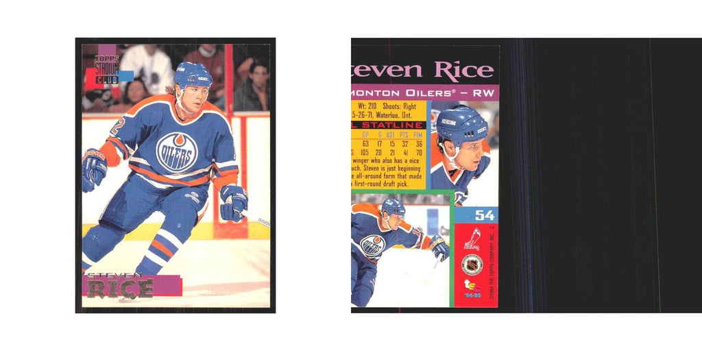 1994 Stadium Club Steven Rice Edmonton Oilers #54