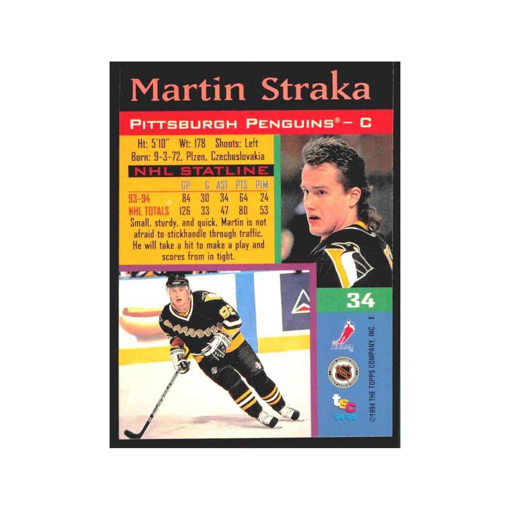 1994 Stadium Club Martin Straka Pittsburgh Penguins #34