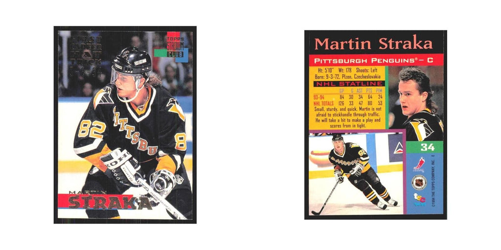 1994 Stadium Club Martin Straka Pittsburgh Penguins #34