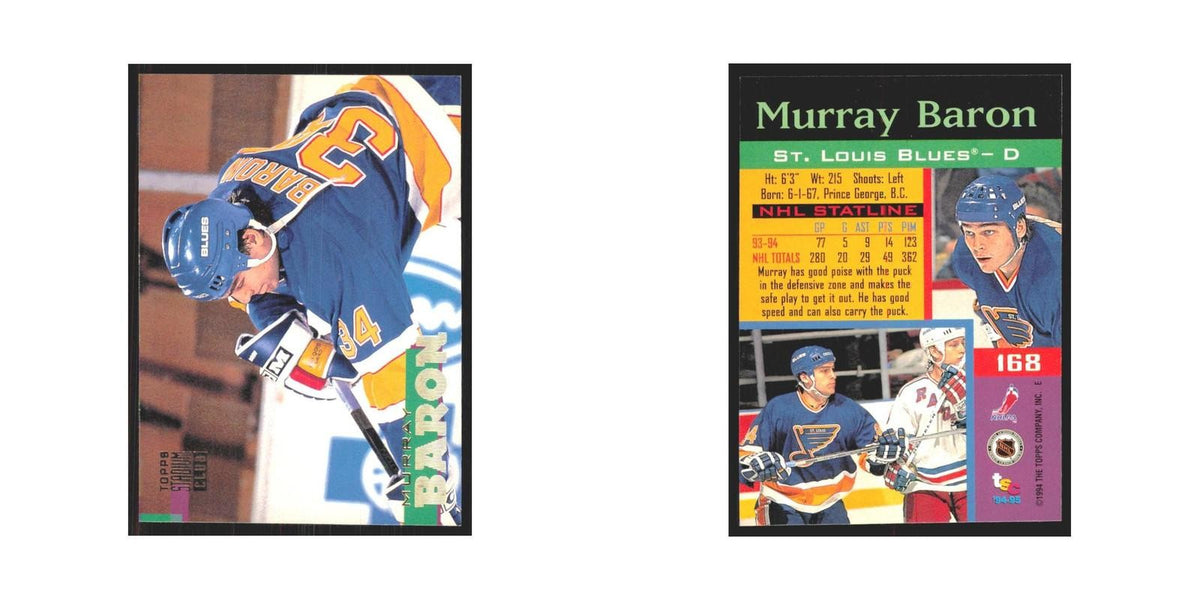 1994 Stadium Club Murray Baron St. Louis Blues #168