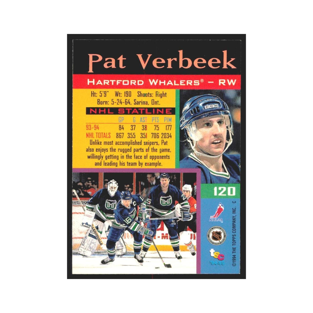 1994 Stadium Club Pat Verbeek Hartford Whalers #120
