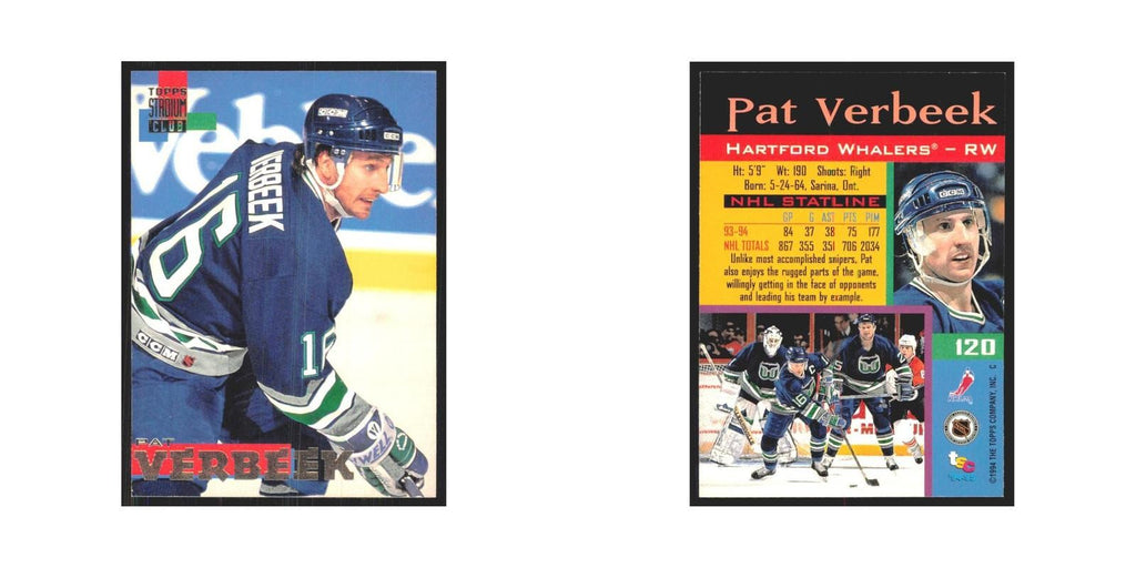 1994 Stadium Club Pat Verbeek Hartford Whalers #120