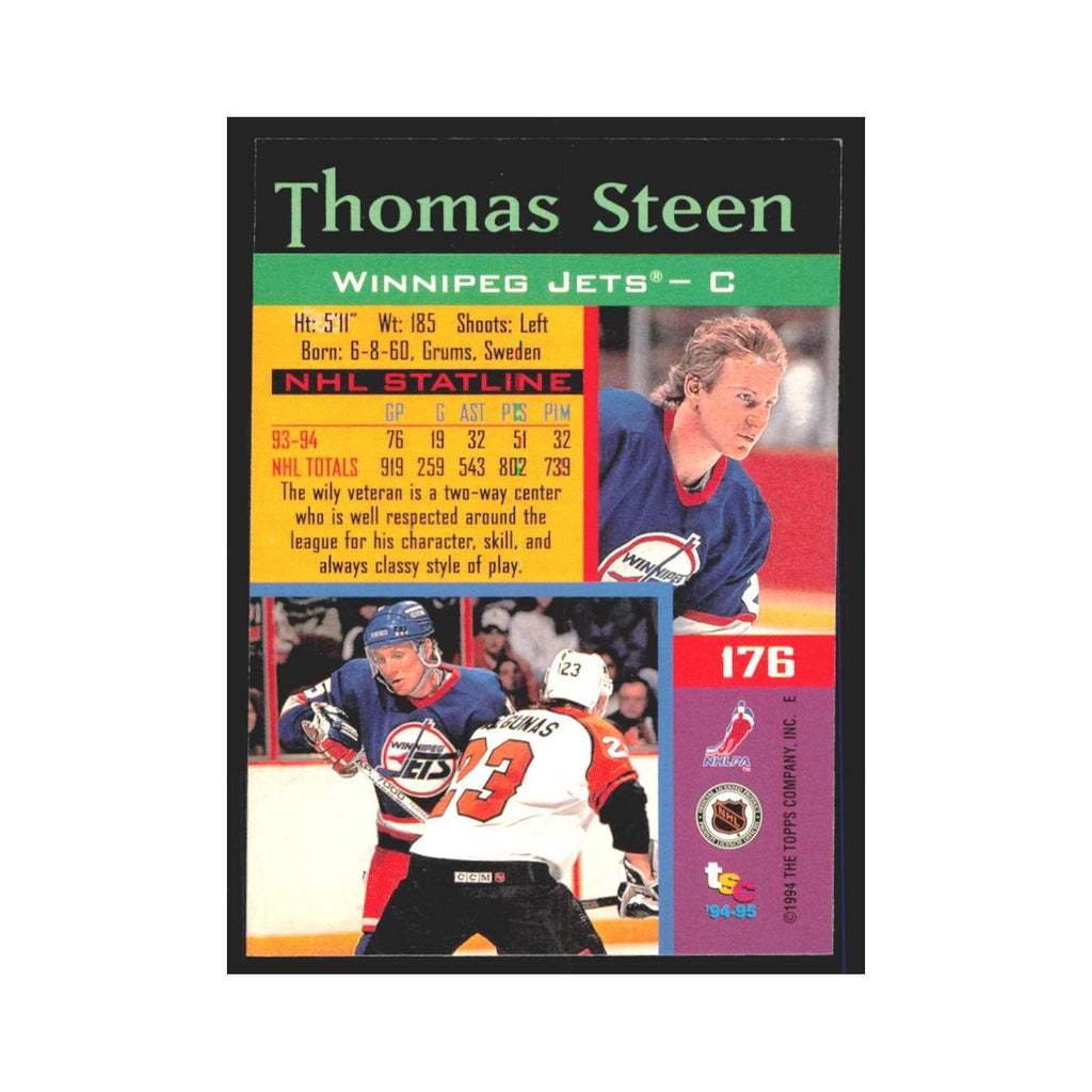 1994 Stadium Club Thomas Steen Winnipeg Jets #6