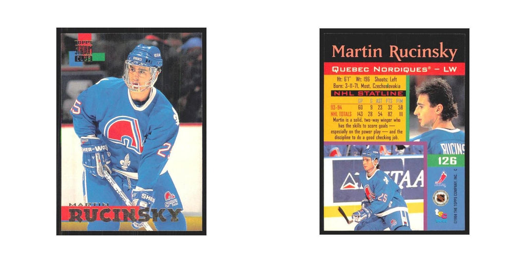 1994 Stadium Club Martin Brochu Quebec Nordigues #126