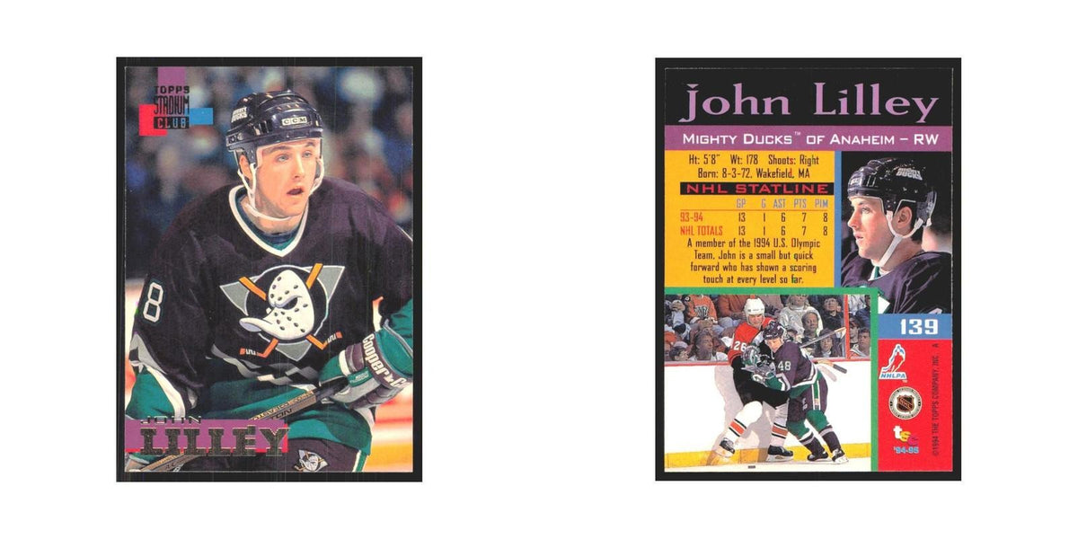 1994 Stadium Club John Lilley Anaheim Mighty Ducks #139