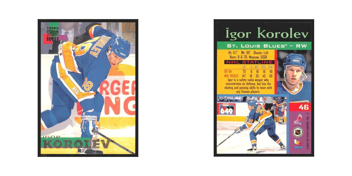 1994 Stadium Club Igor Korolev St. Louis Blues #46