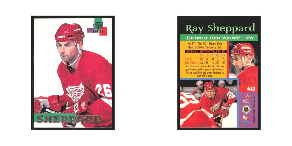 1994 Stadium Club Ray Sheppard Detroit Red Wings #40