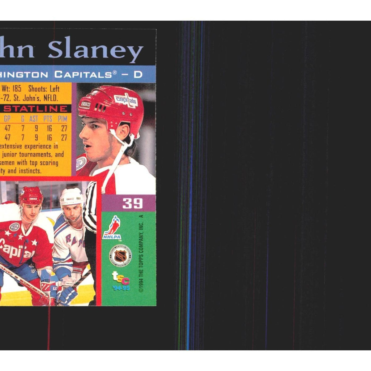 1994 Stadium Club John Slaney Washington Capitals #39