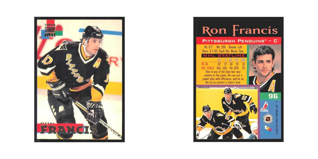 1994 Stadium Club Ron Francis Pittsburgh Penguins #96
