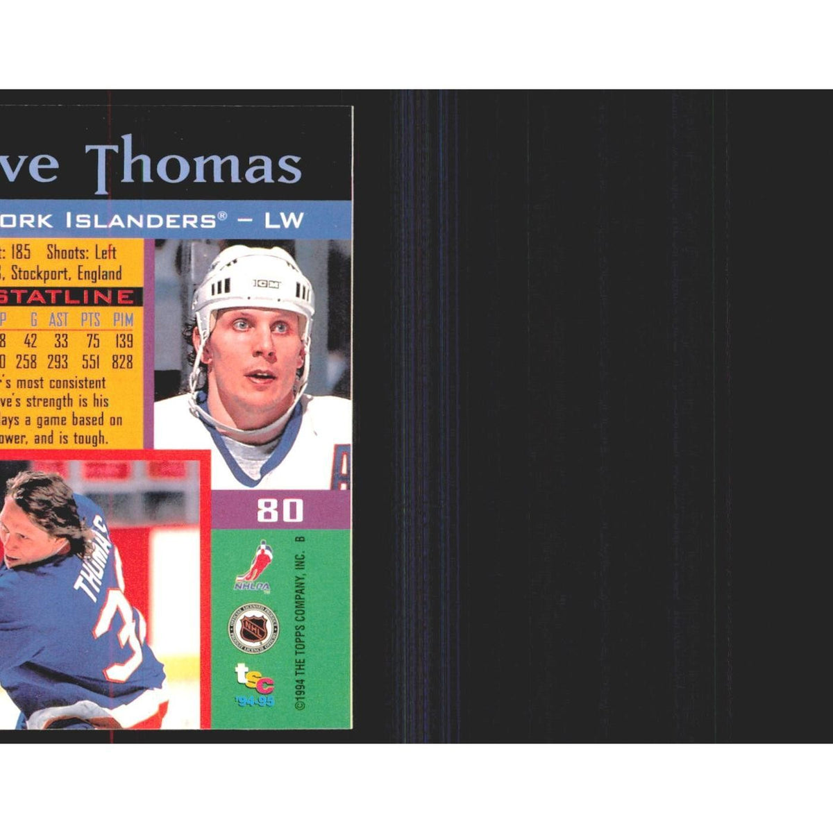 1994 Stadium Club Steve Thomas New York Capital District Islanders #80