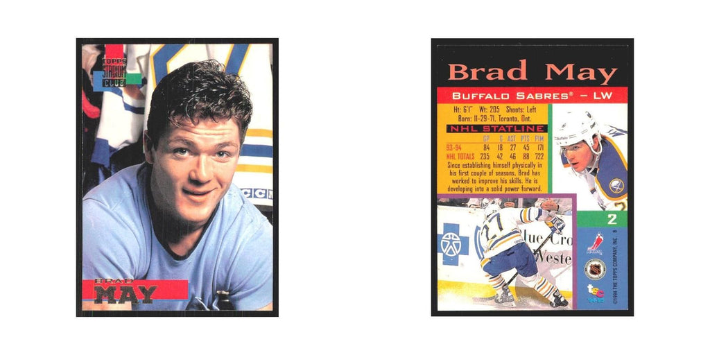 1994 Stadium Club Brad May Buffalo Sabres #2