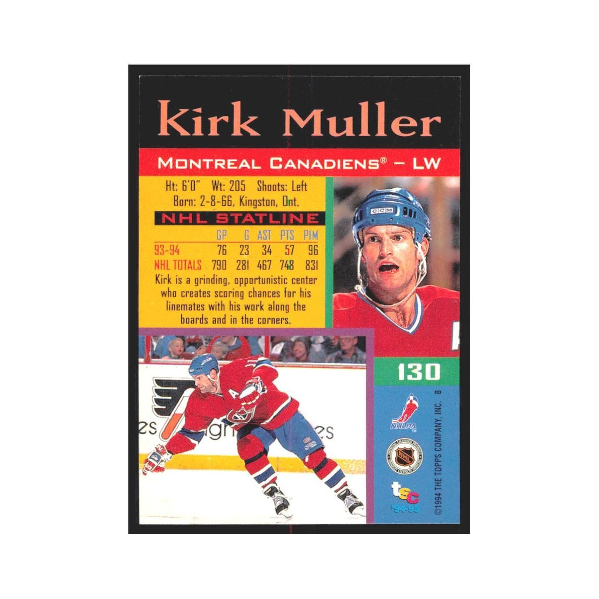 1994 Stadium Club Kirk Muller Montreal Canadiens #130