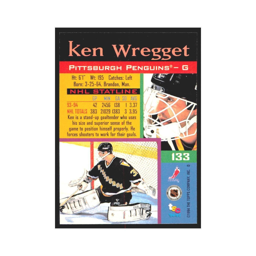 1994 Stadium Club Ken Wregget Pittsburgh Penguins #133