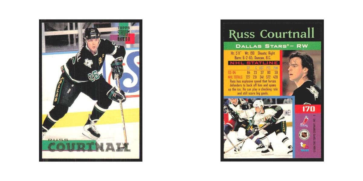 1994 Stadium Club Russ Courtnall Dallas Stars #170