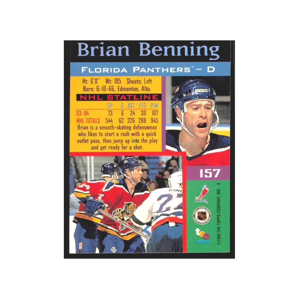 1994 Stadium Club Brian Benning Florida Panthers #157