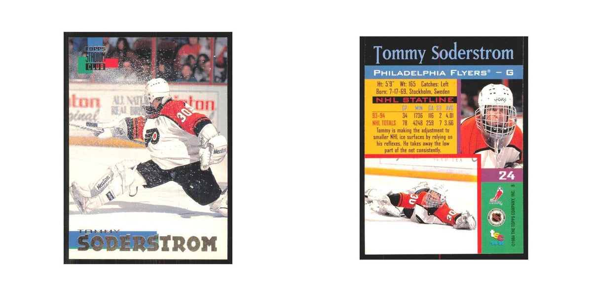 1994 Stadium Club Tommy Soderstrom Philadelphia Flyers #24