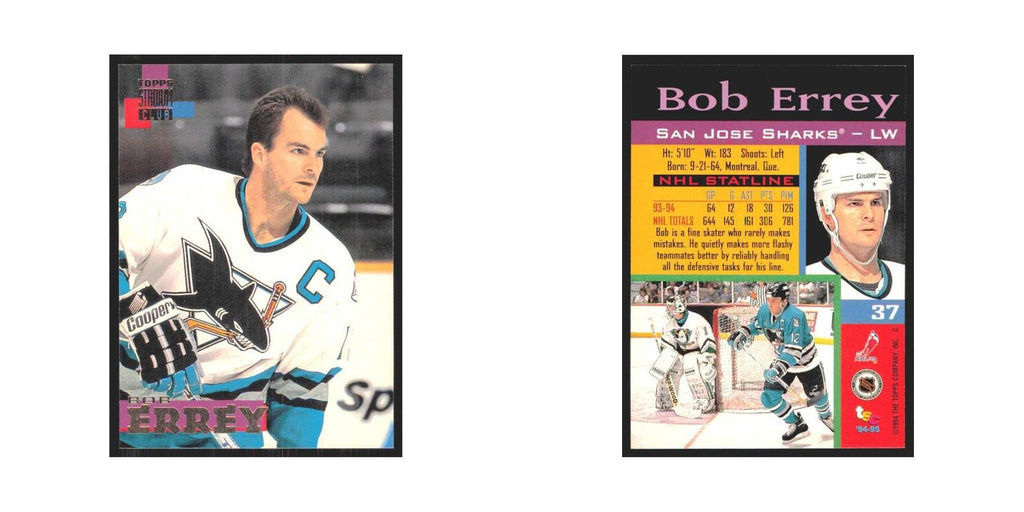 1994 Stadium Club Bob Errey San Jose Sharks #37
