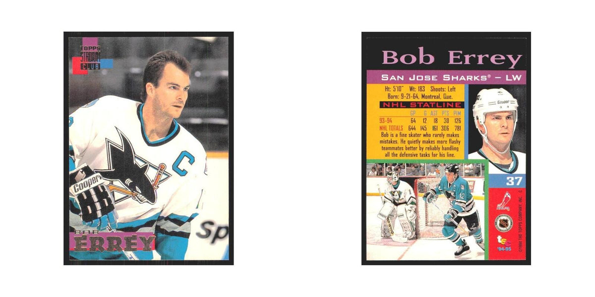 1994 Stadium Club Bob Errey San Jose Sharks #37