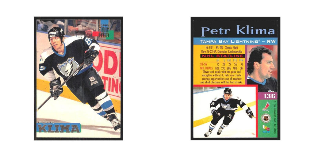 1994 Stadium Club Petr Klima Tampa Bay Lightning #136