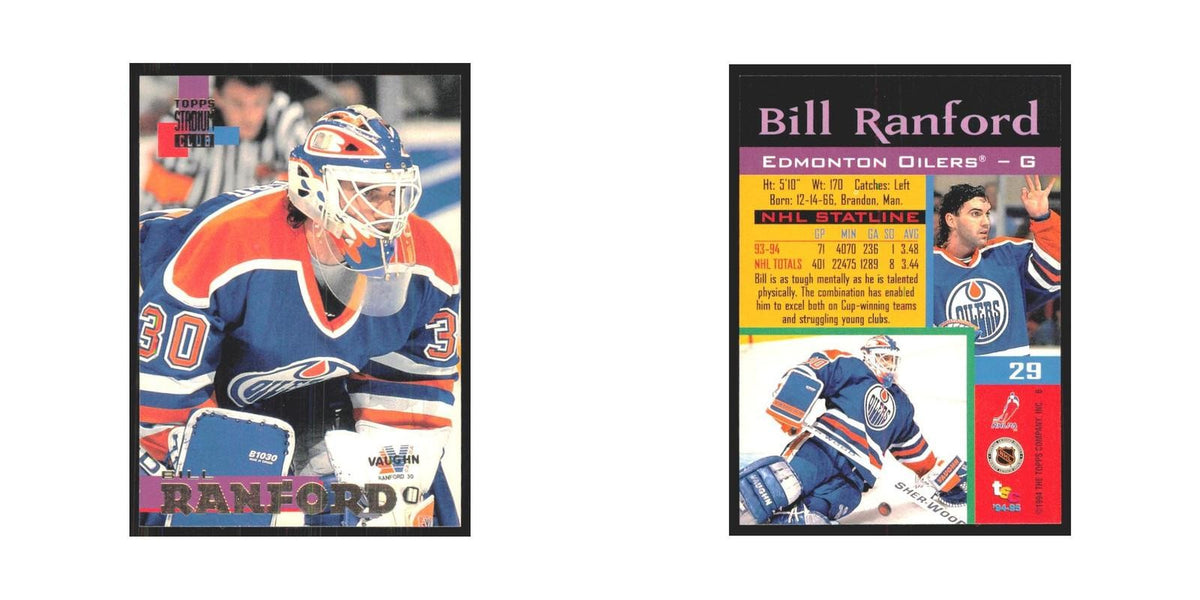 1994 Stadium Club Bill Ranford Edmonton Oilers #29
