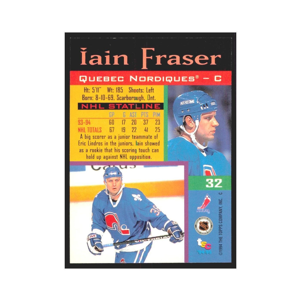 1994 Stadium Club Iain Fraser Quebec Nordiques #32
