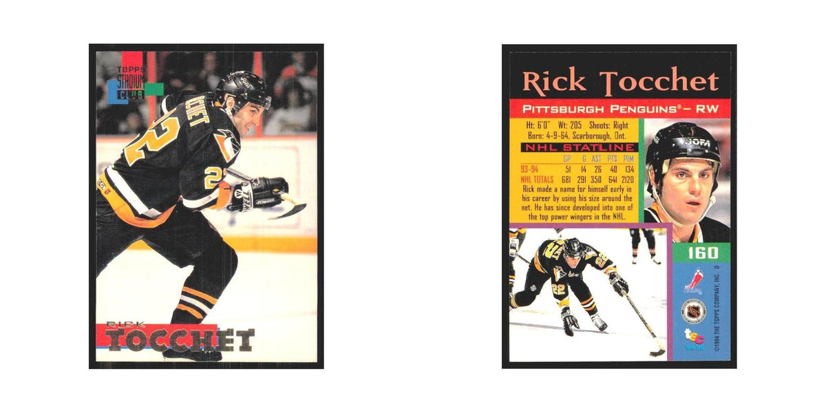 1994 Stadium Club Rick Tocchet Pittsburgh Penguins #160