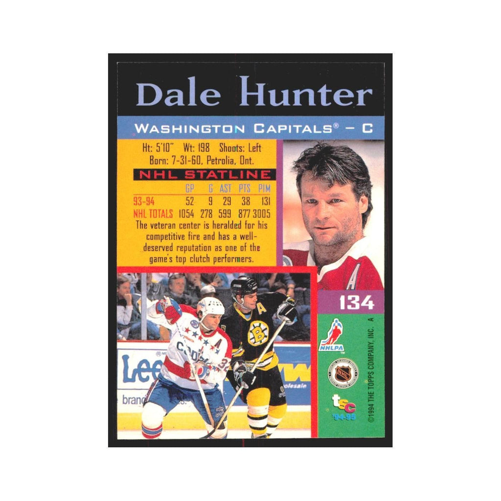 1994 Stadium Club Dale Hunter Washington Capitals #134