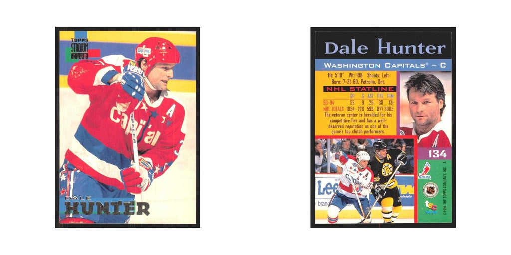 1994 Stadium Club Dale Hunter Washington Capitals #134