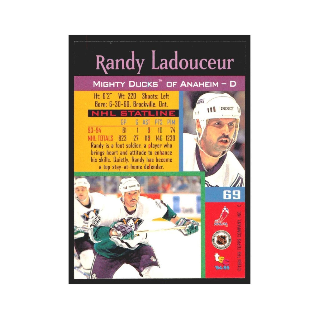 1994 Stadium Club Randy Ladouceur Anaheim Mighty Ducks #69