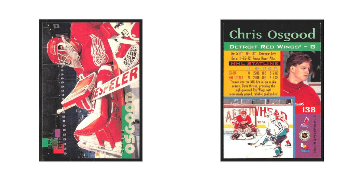 1994 Stadium Club Chris Osgood Detroit Red Wings #138