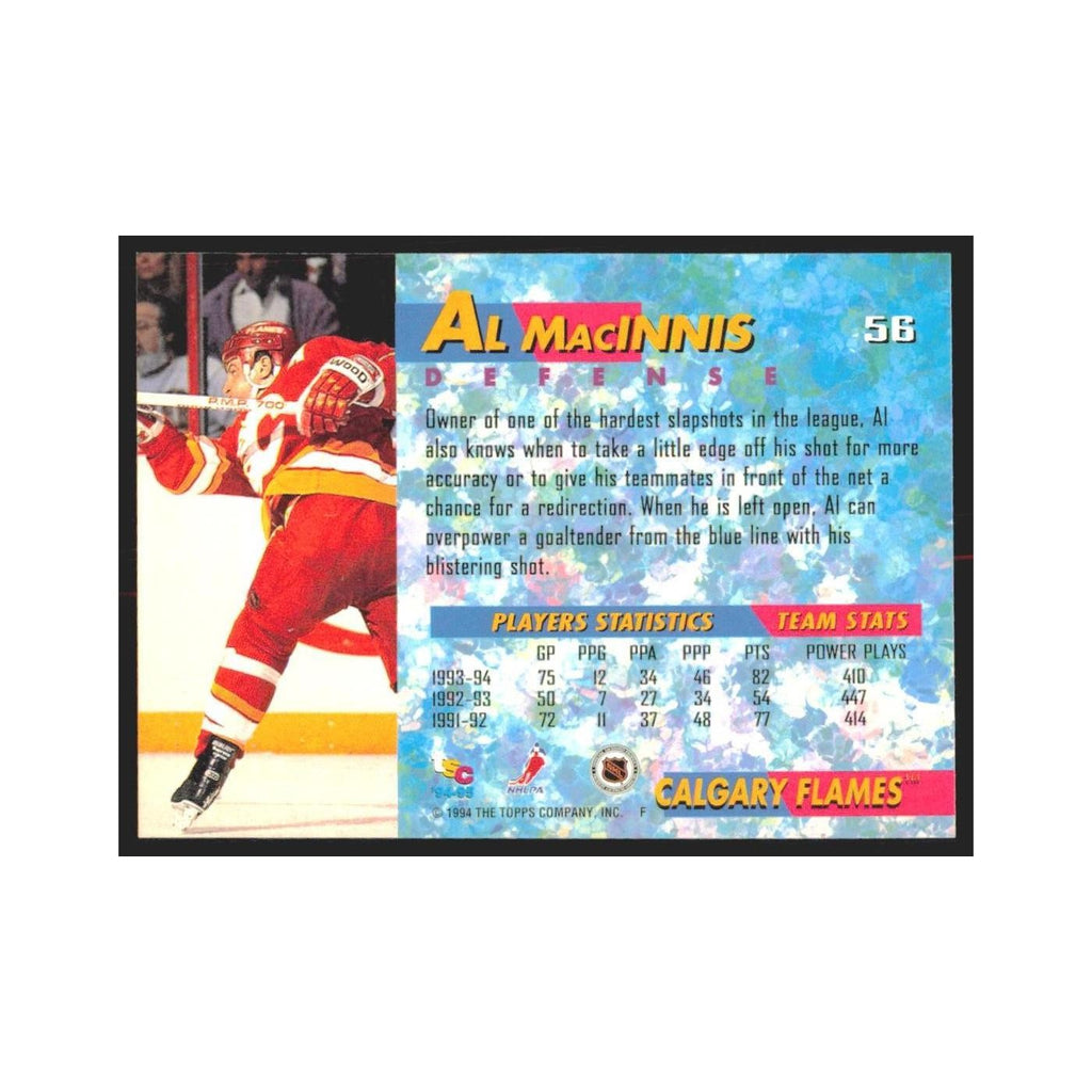 1994 Stadium Club Al MacInnis Calgary Flames #56