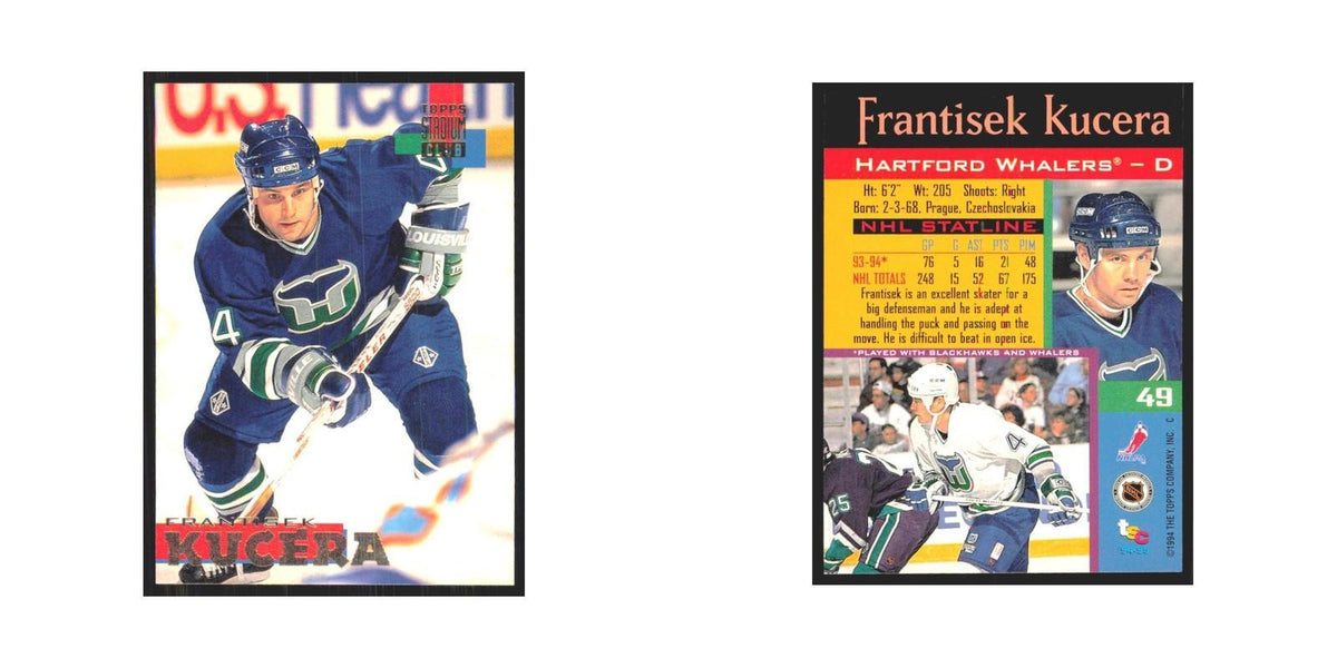 1994 Stadium Club Frantisek Kucera Hartford Whalers #49