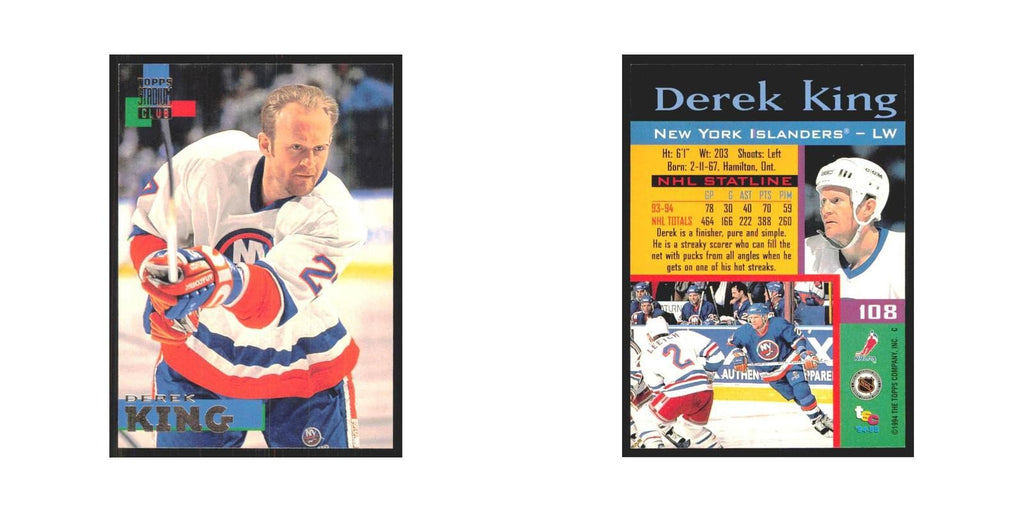 1994 Stadium Club Derek King New York Islanders #108